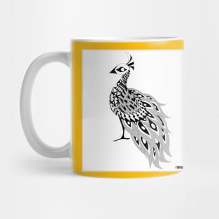 the royal amazing queen peacock in floral ecopop pattern Mug